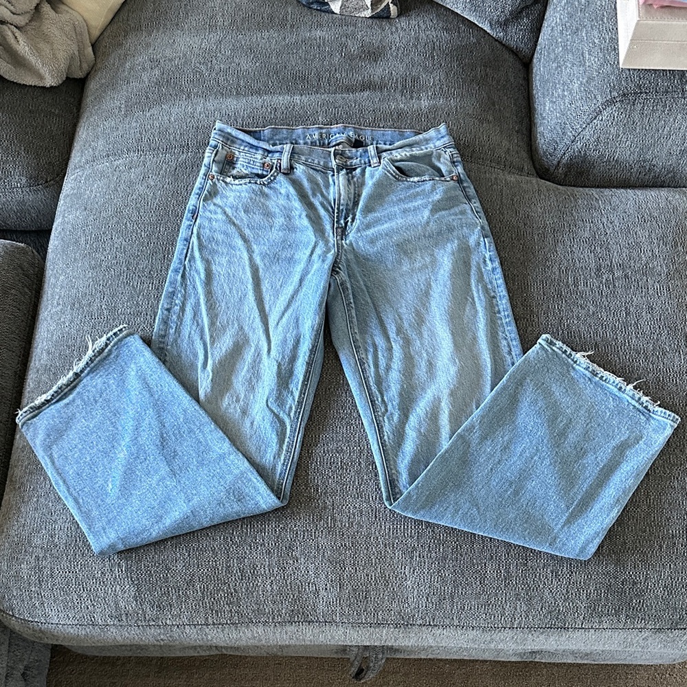 American Eagle Outfitters Light Blue Straight Leg Jeans